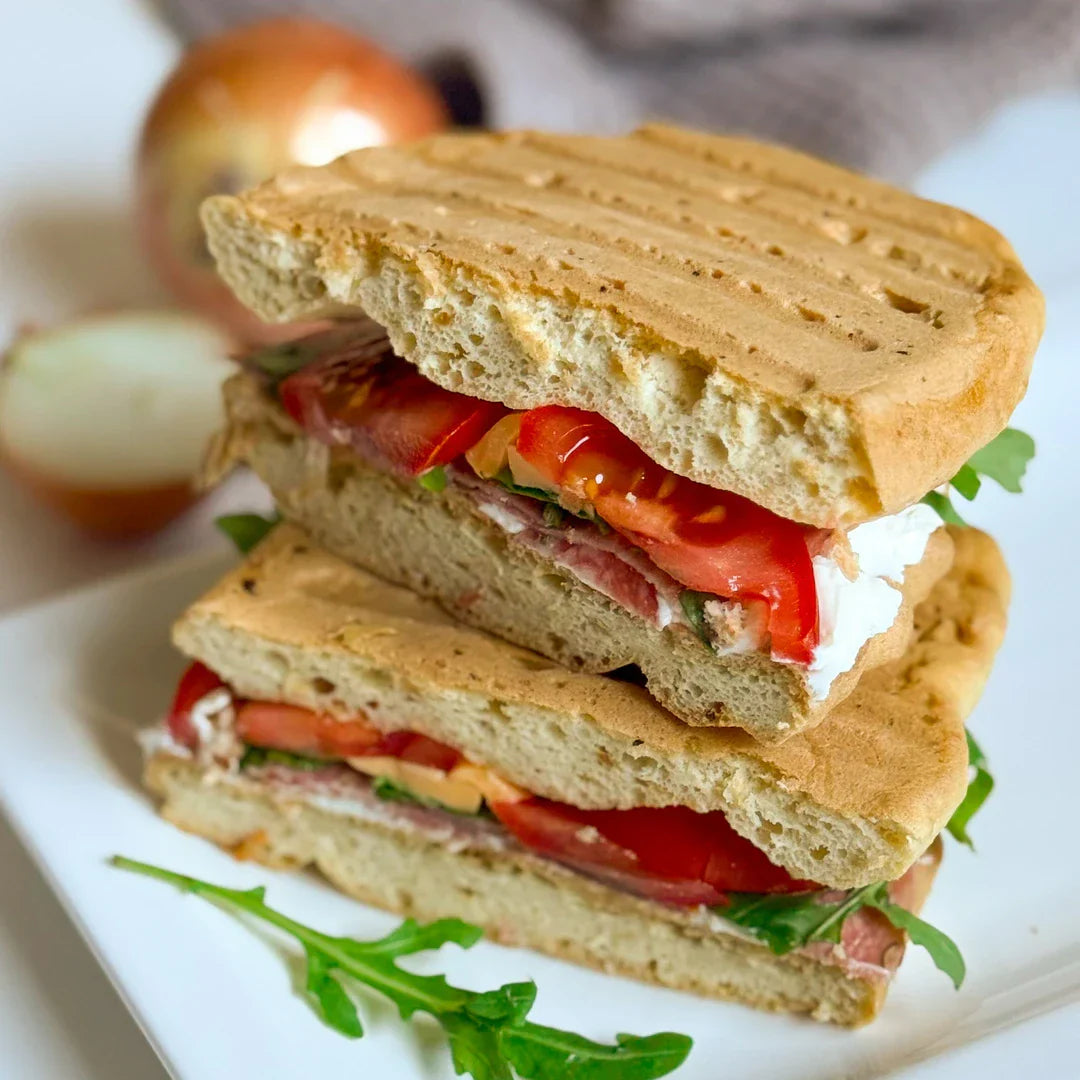 Keto Panini mit Röstzwiebel