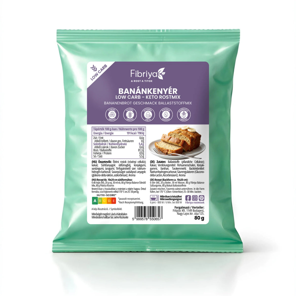 Fibriya Banánkenyér rostmix