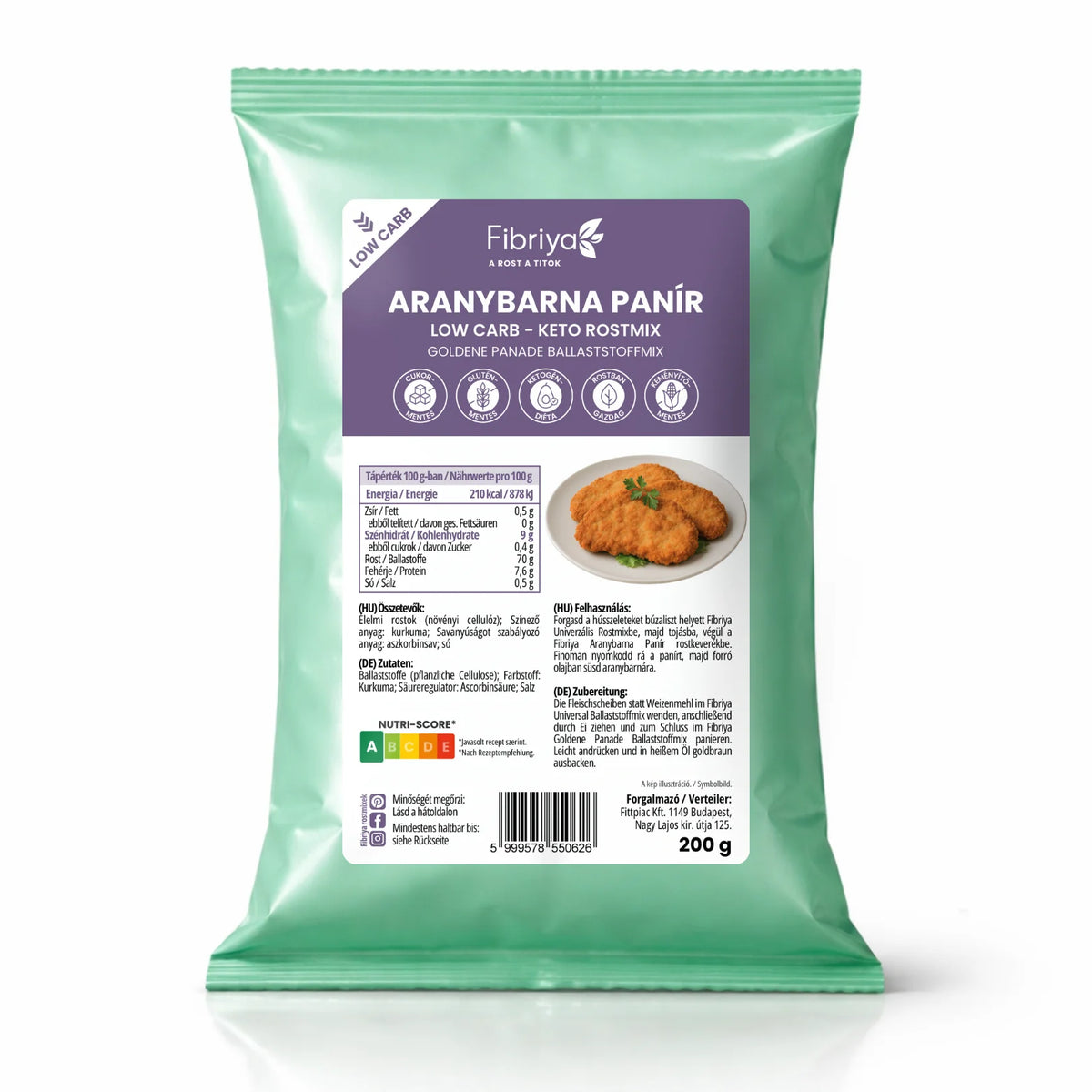 Fibriya Goldene Panade – Low-Carb Keto Ballaststoffmix 200g