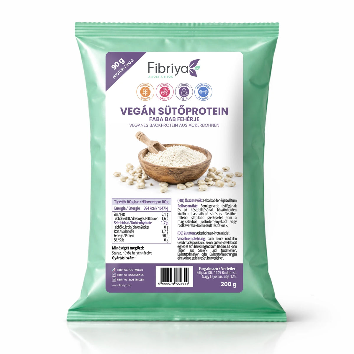 Fibriya Vegán sütőprotein